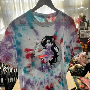 Retro 80s TieDye Anime Girl T-shirt Size Large